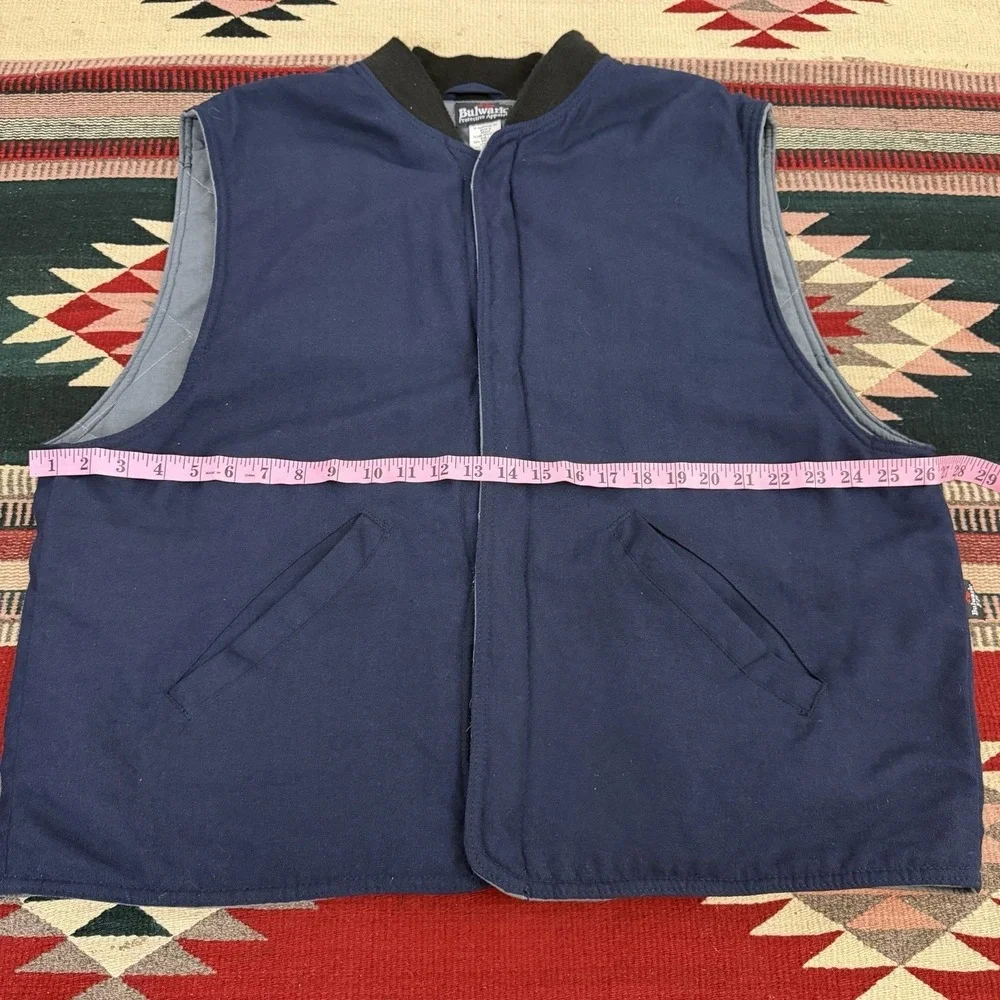 Bulwark‎ FR Vest Mens XXL 2XL Blue Flame Resistant Insulated Nomex Workwear